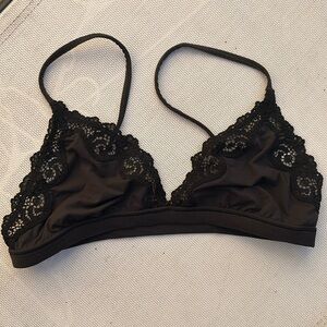 Skims black lace bralette